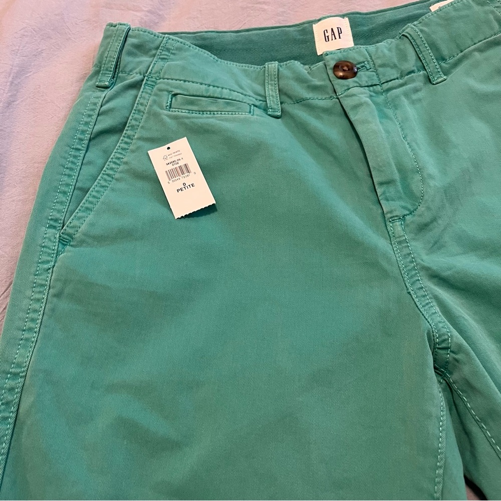 Gap‎ Green Cropped Khaki Pants – Size 0 Petite, NWOT - Picture 7 of 9